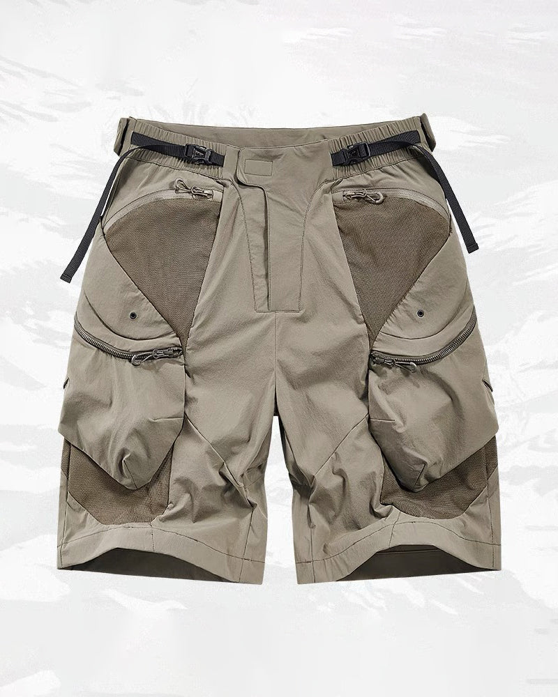Functional Zipper Pockets Cargo Shorts
