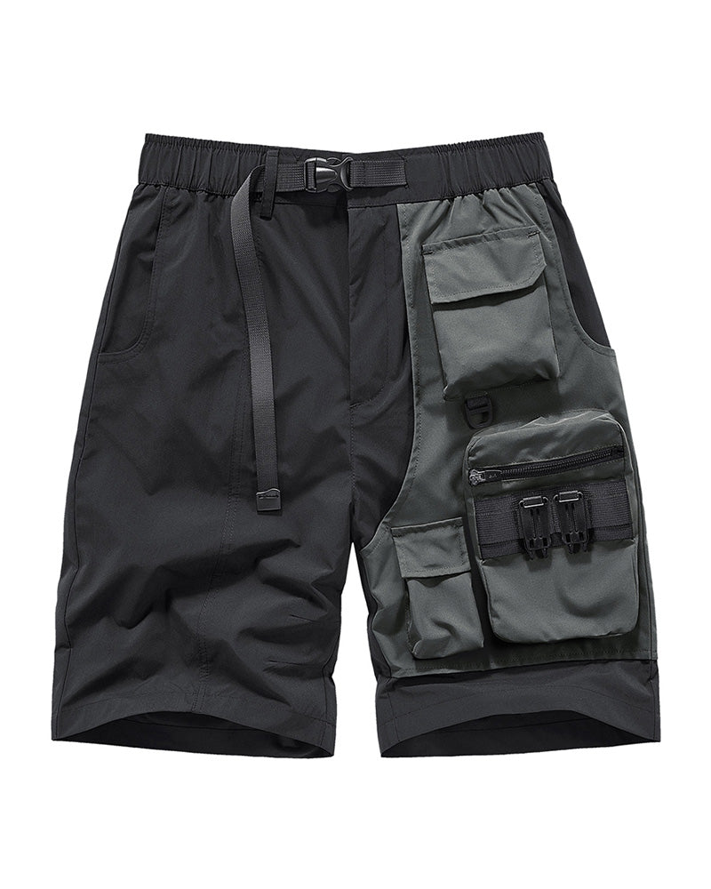Functional Fake Two Piece Cargo Shorts