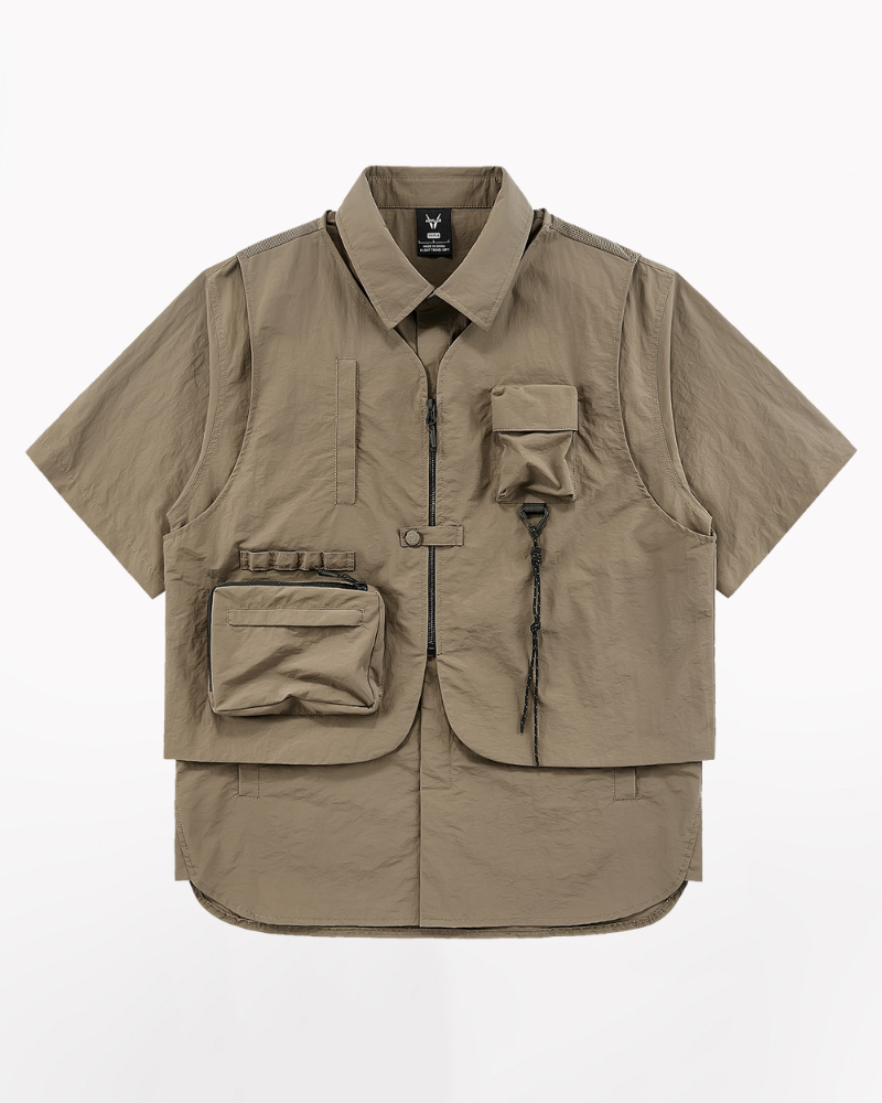 Functional Fake Two-Piece Short Sleeve Tech Shirt