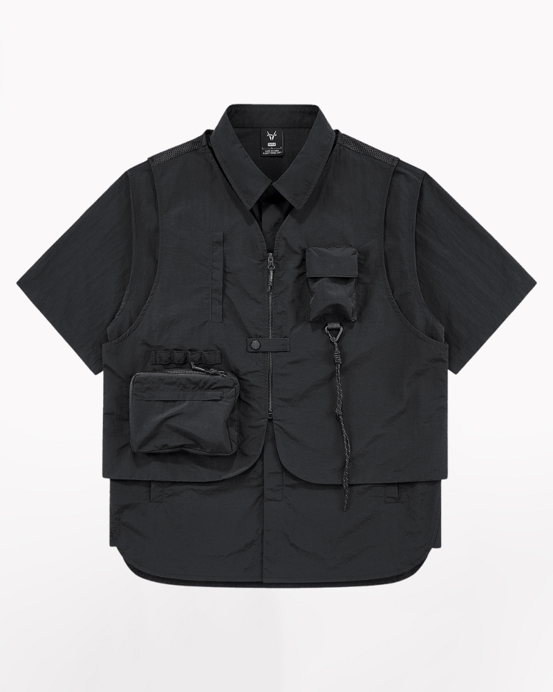 Functional Fake Two-Piece Short Sleeve Tech Shirt