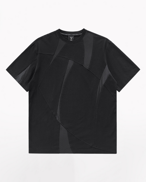 Geometric Patchwork Techwear T-Shirt