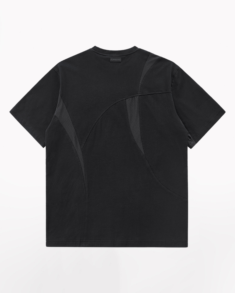 Geometric Patchwork Techwear T-Shirt