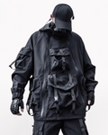 Functional Hardcore Loose Cyberpunk Hooded Jacket