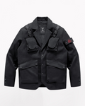 Functional Multi-Pocket Utility Blazer Jacket
