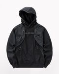 Functional Multi-Pockets Patchwork Hoodie