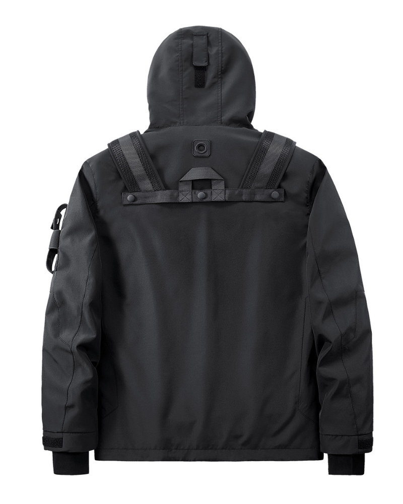 Functional Multi-pocket Cargo Hooded Jacket