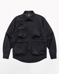 Functional Detachable Sleeve Patchwork Shirt