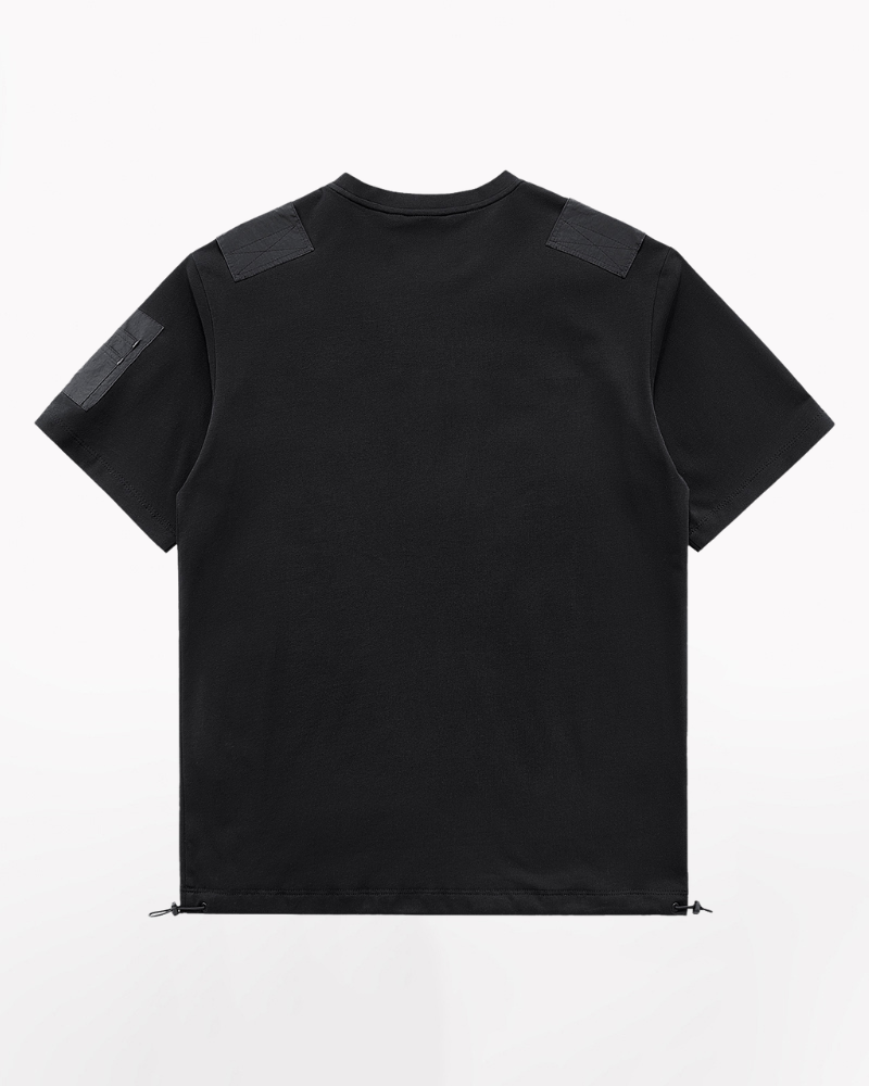 Functional Patchwork Sleeve Pocket Techwear T-Shirt