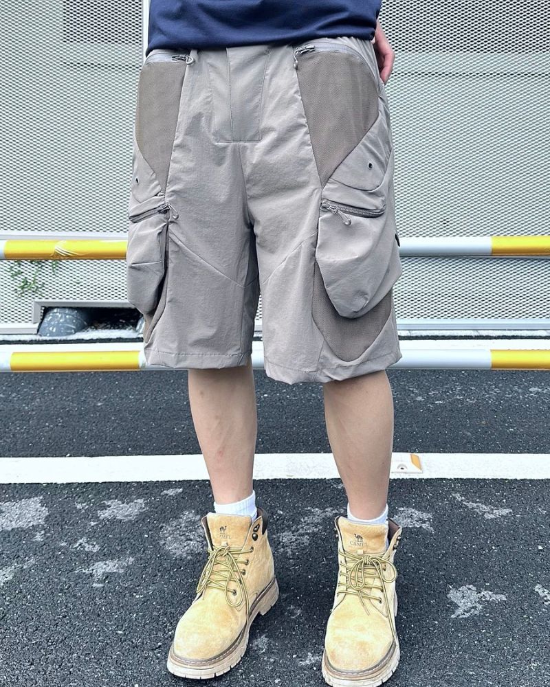 Functional Zipper Pockets Cargo Shorts