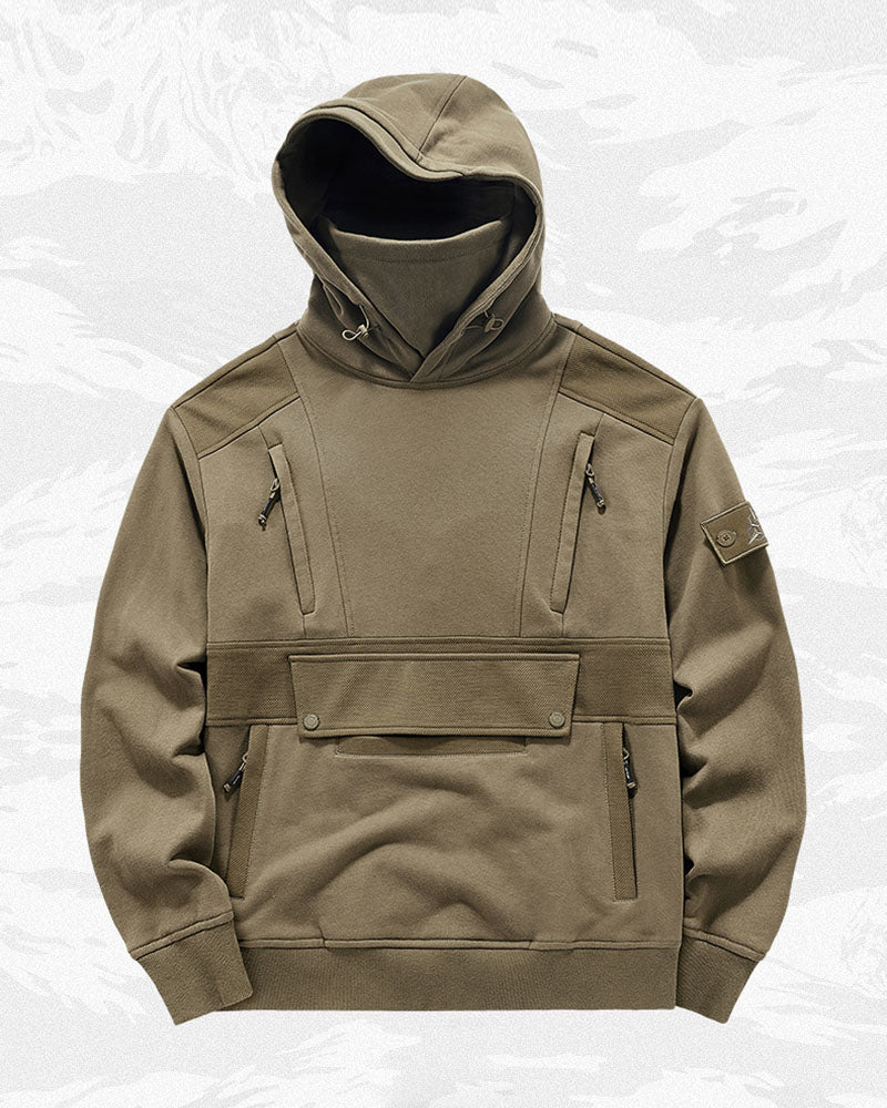 Techwear Tactical Multi-Pocket Mask Hoodie