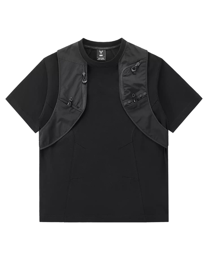 Functional Outdoor Sport Spliced Cargo T-Shirt