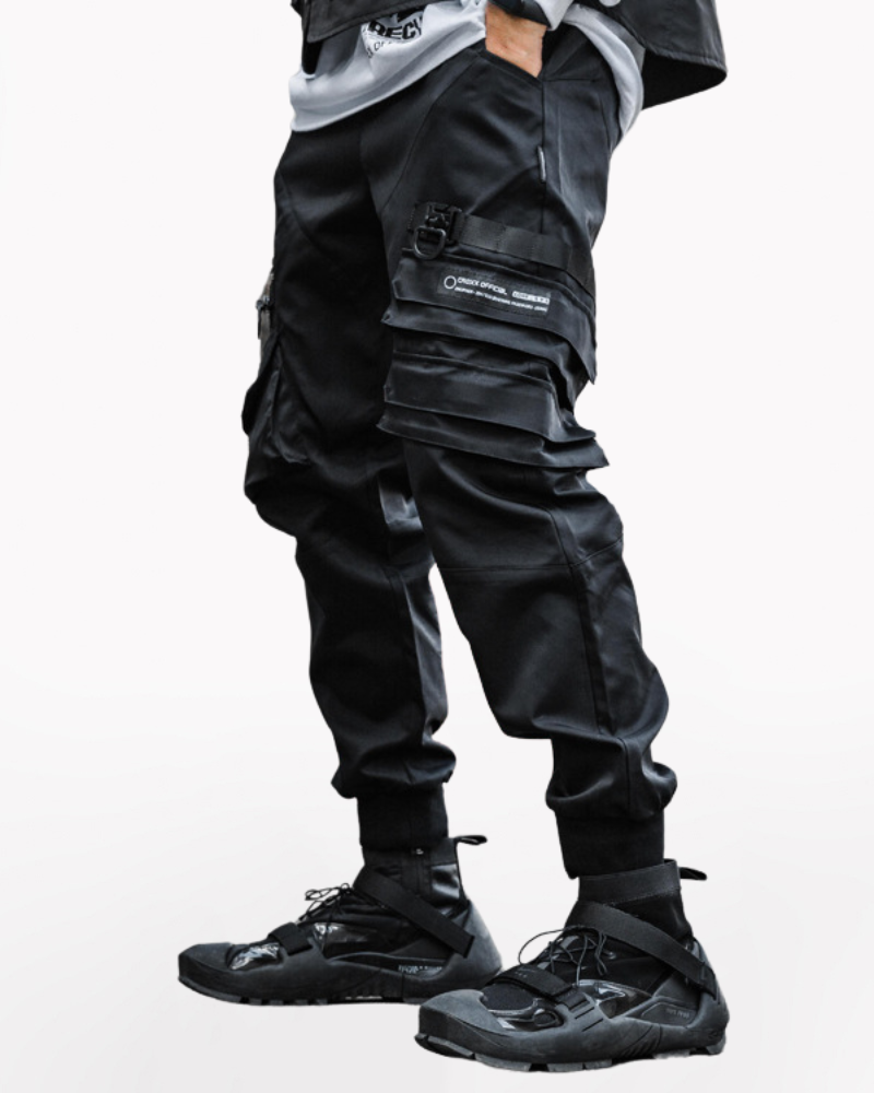 Functional Paratrooper Black Cargo Pants