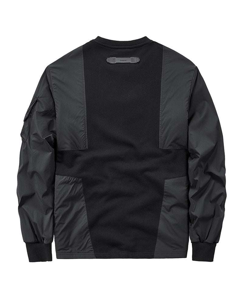 Techwear Functional Patchwork Pullover Sweatshirt
