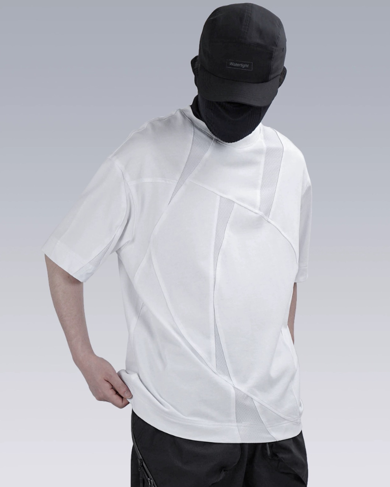 Geometric Patchwork Techwear T-Shirt