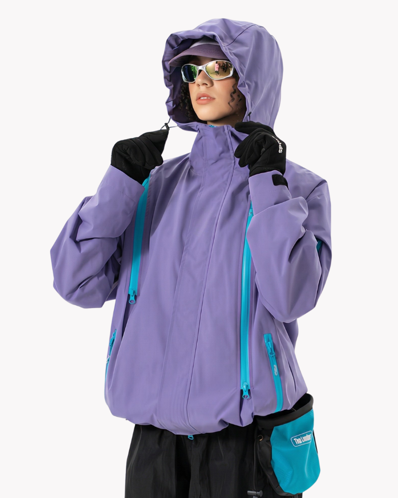 Gorpcore Water-Resistant Unisex Hooded Hardshell Jacket