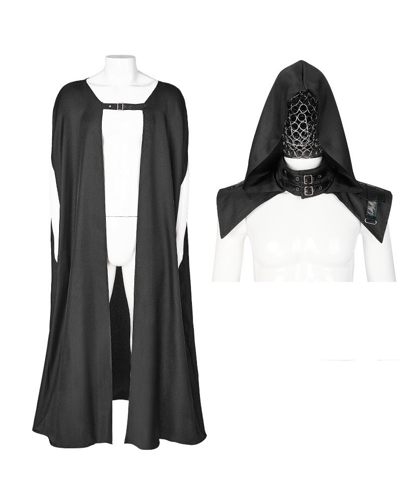 Gothic Wizard Robes Hooded Cloak