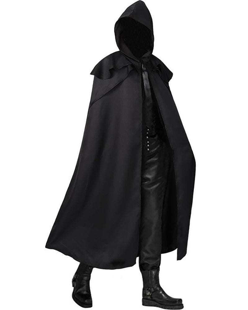 Gothic Wizard Robes Hooded Cloak