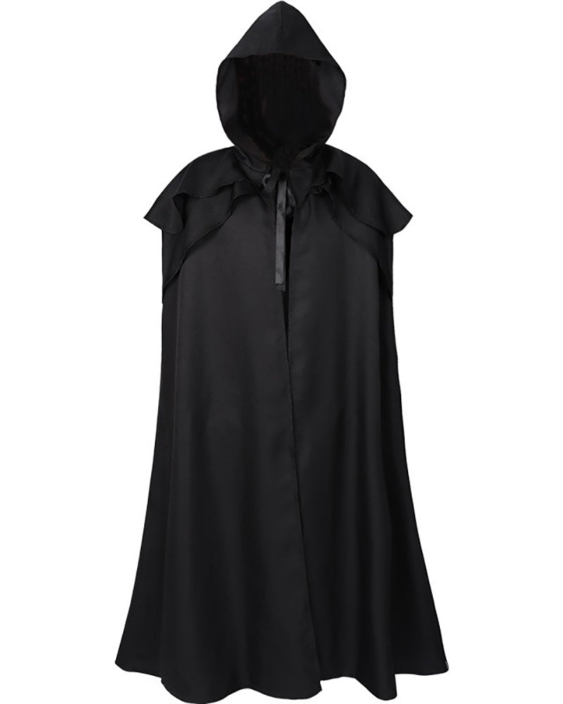 Gothic Wizard Robes Hooded Cloak