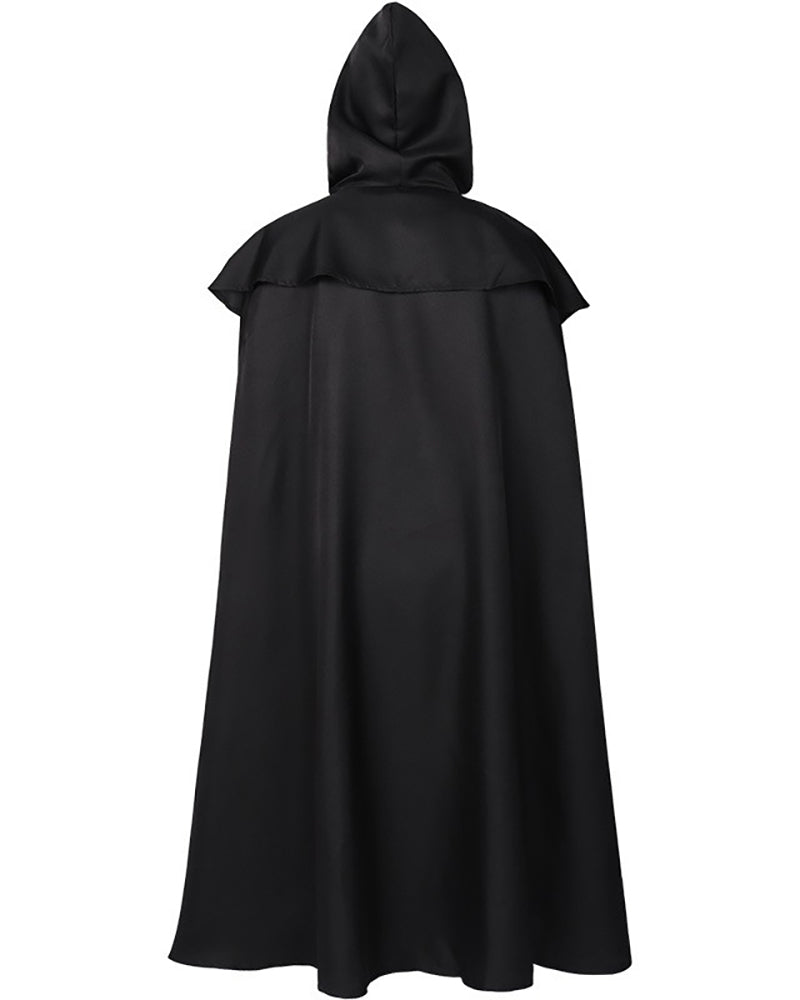 Gothic Wizard Robes Hooded Cloak