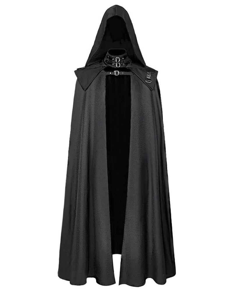 Gothic Wizard Robes Hooded Cloak