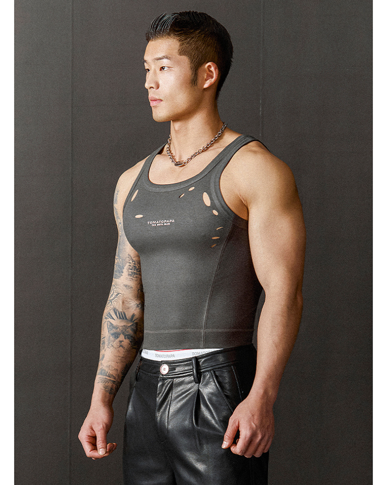 Gym Clothing Men's Tank Top Ripped Muscle Shirt