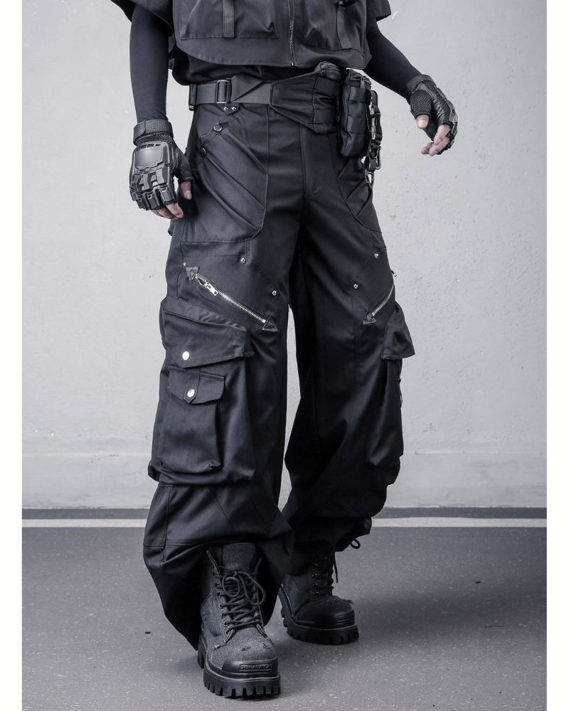 Heavyweight Functional Loose Wide-Leg Cargo Pants