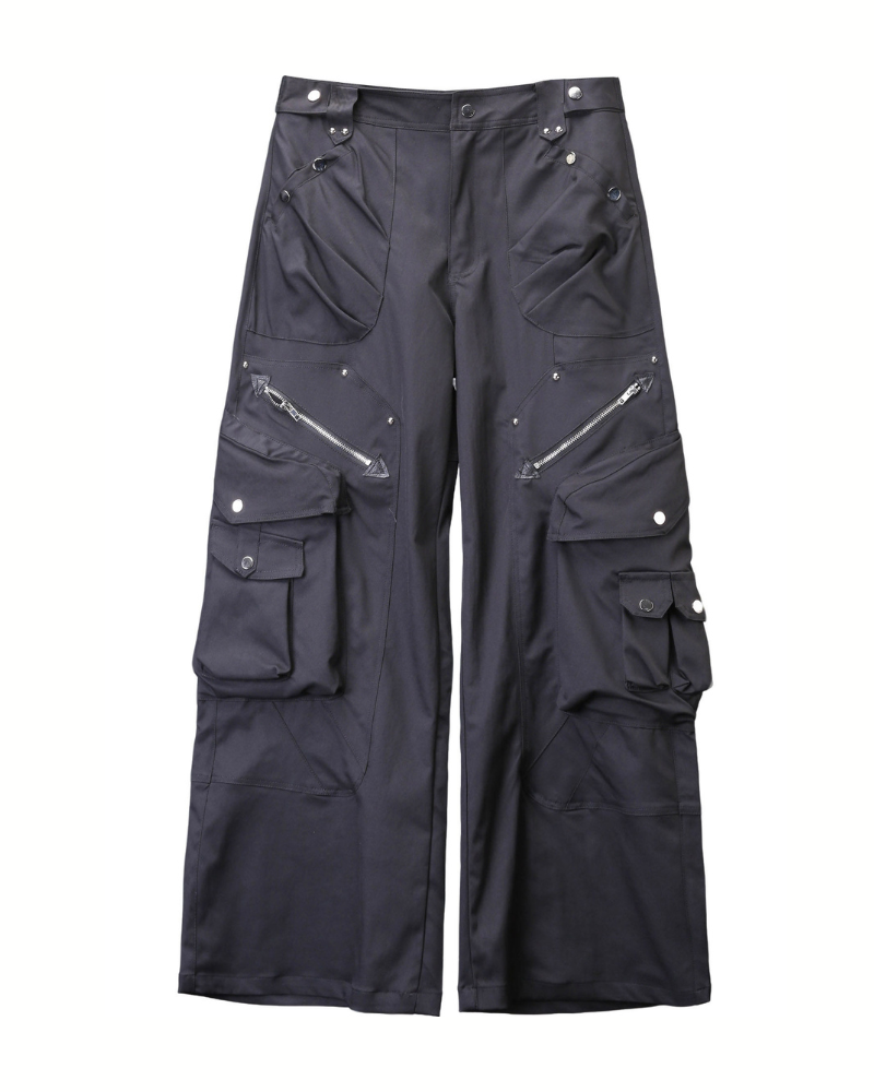 Heavyweight Functional Loose Wide-Leg Cargo Pants