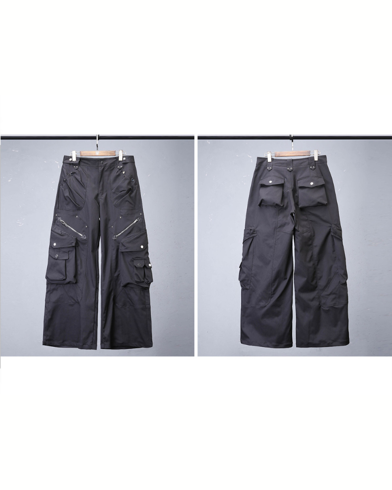 Heavyweight Functional Loose Wide-Leg Cargo Pants