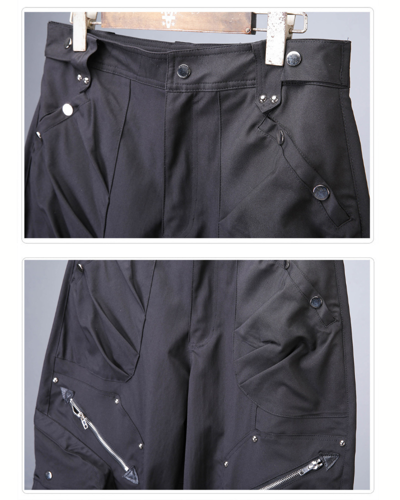 Heavyweight Functional Loose Wide-Leg Cargo Pants