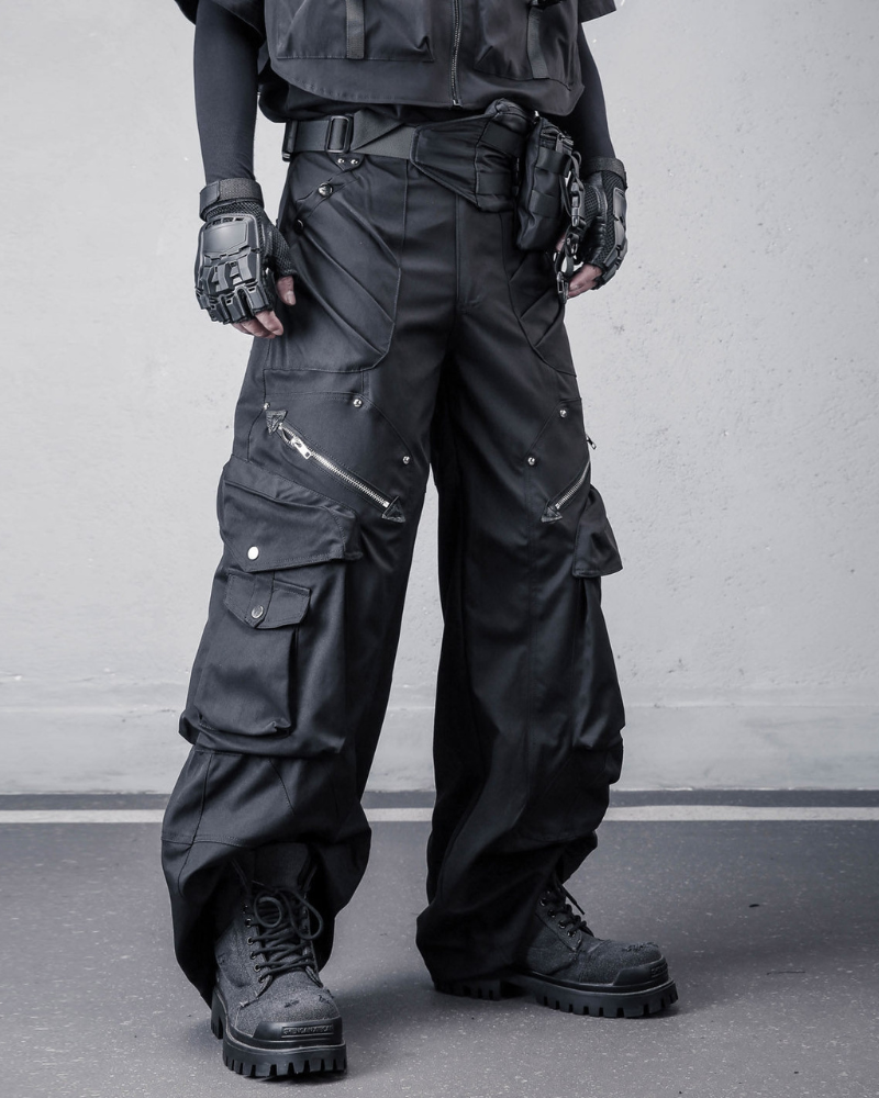 Heavyweight Functional Loose Wide-Leg Cargo Pants