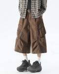 High Street Men's Denim-Look Cargo Shorts