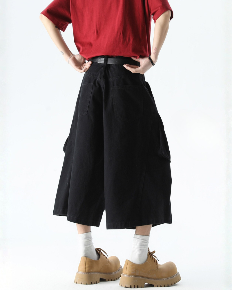 High Street Men's Denim-Look Cargo Shorts