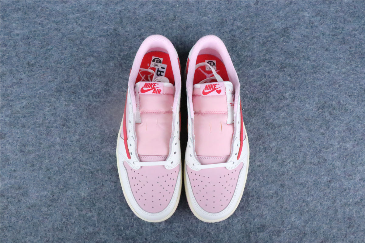 Travis Scott x Air Jordan 1 Retro Low OG 'Sail Tropical Pink' (US Warehouse, No QC)