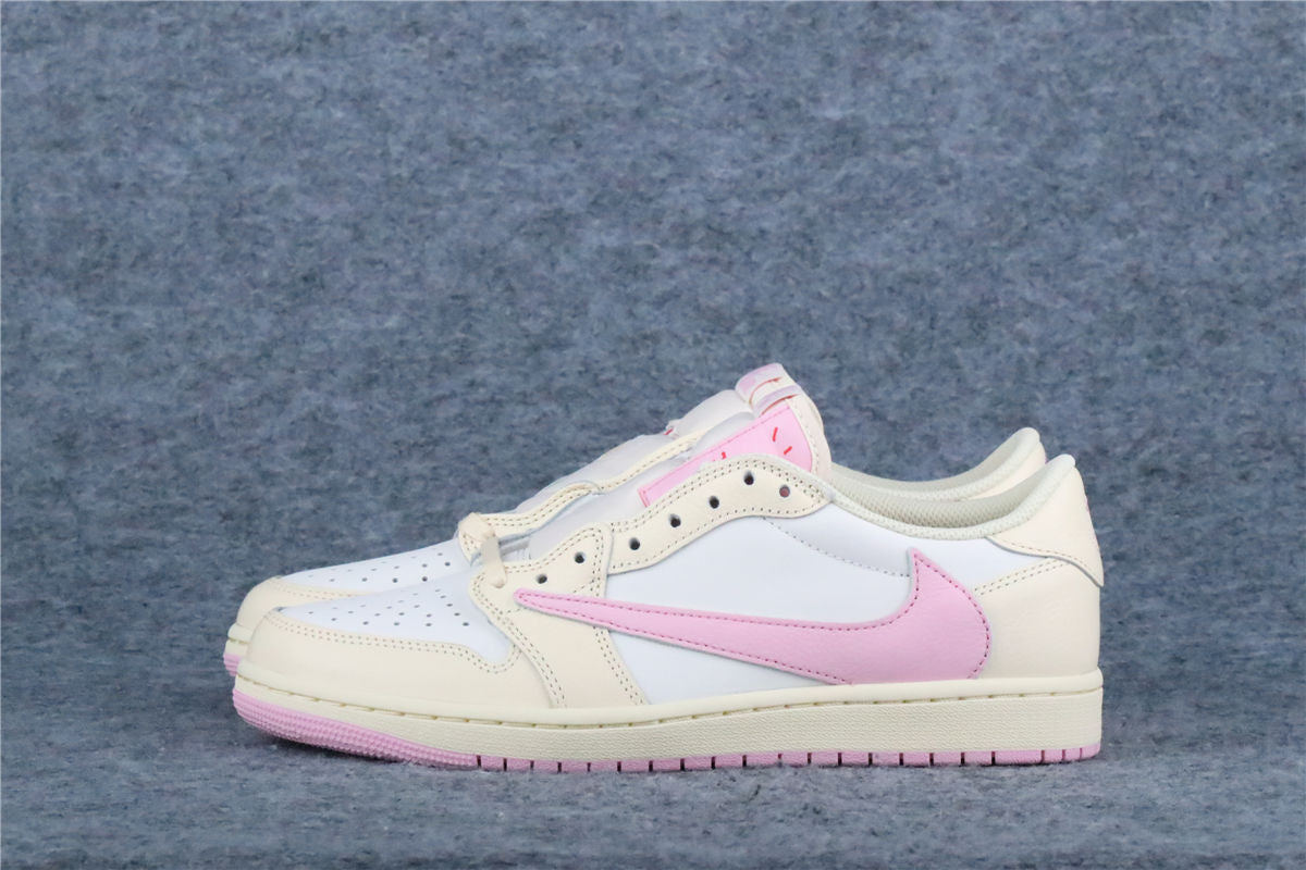 Travis Scott x Air Jordan 1 Retro Low OG 'Shy Pink' (US Warehouse, No QC)