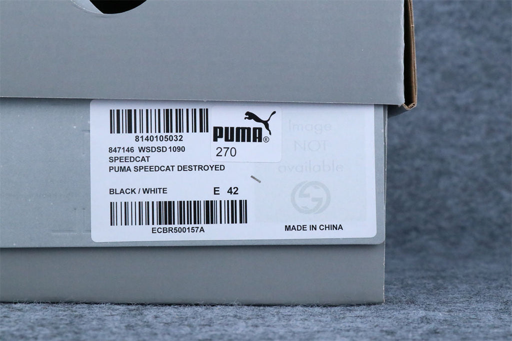 Balenciaga x Puma Speedcat Suede 'Distressed Black White'