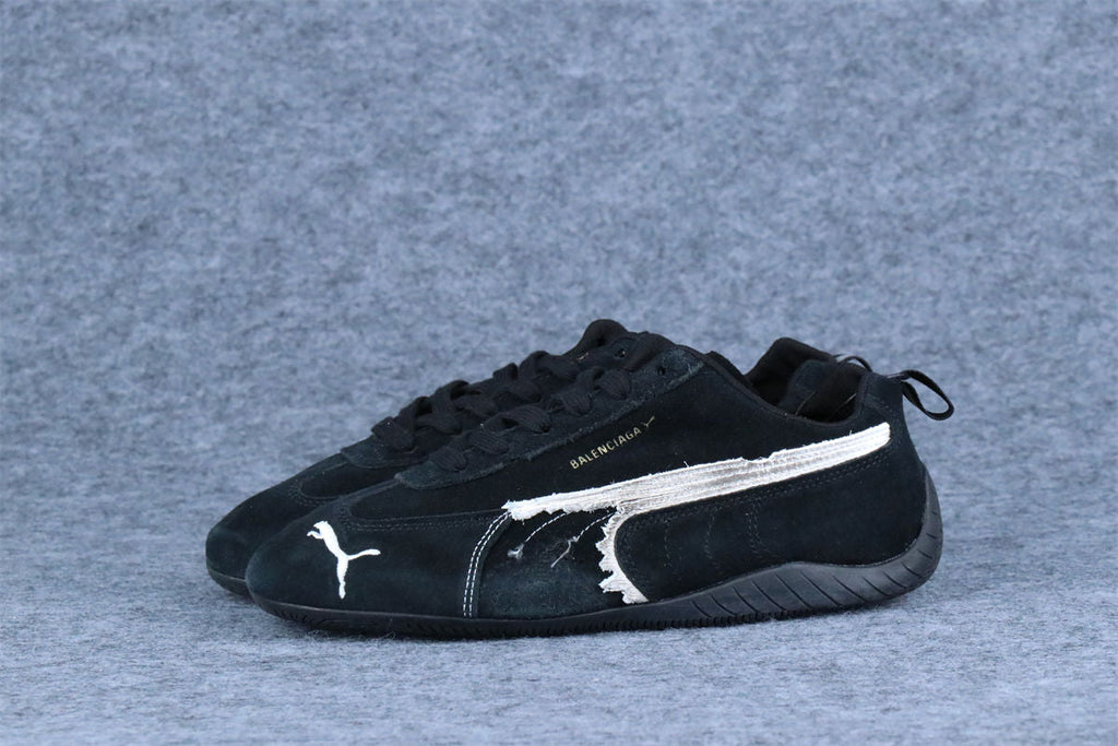 Balenciaga x Puma Speedcat Suede 'Distressed Black White'