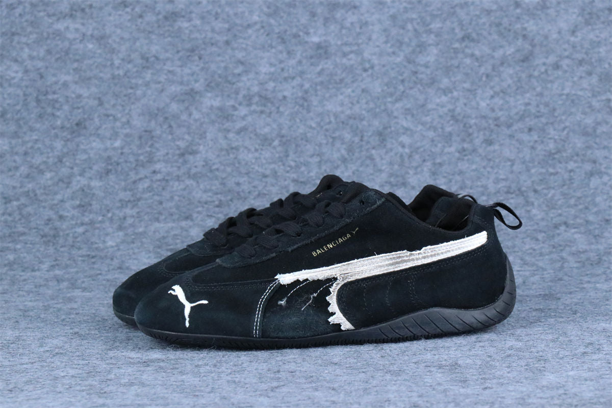 Balenciaga x Puma Speedcat Suede 'Distressed Black White'