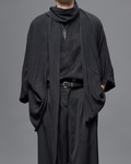 Japanese-Style Mid-Length Unisex Linen Cardigan