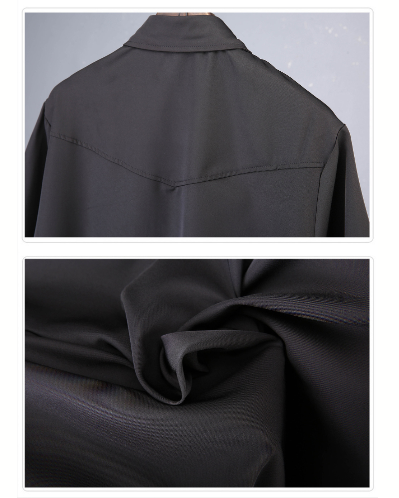 Japanese Style Summer Loose Pleated Short Sleeve Shirt