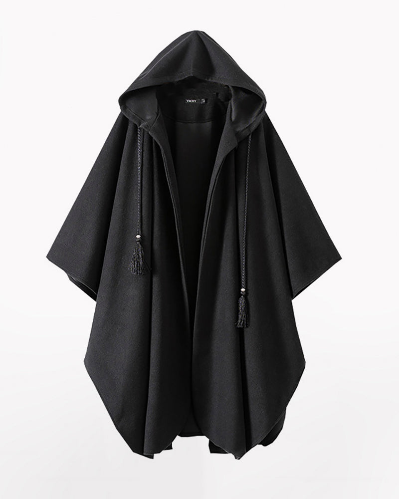 Techwear Long Cape Hooded Coat