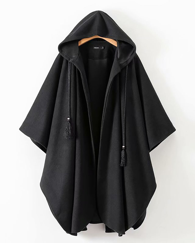 Techwear Long Cape Hooded Coat