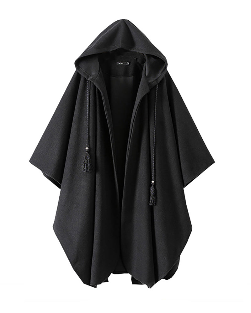 Techwear Long Cape Hooded Coat