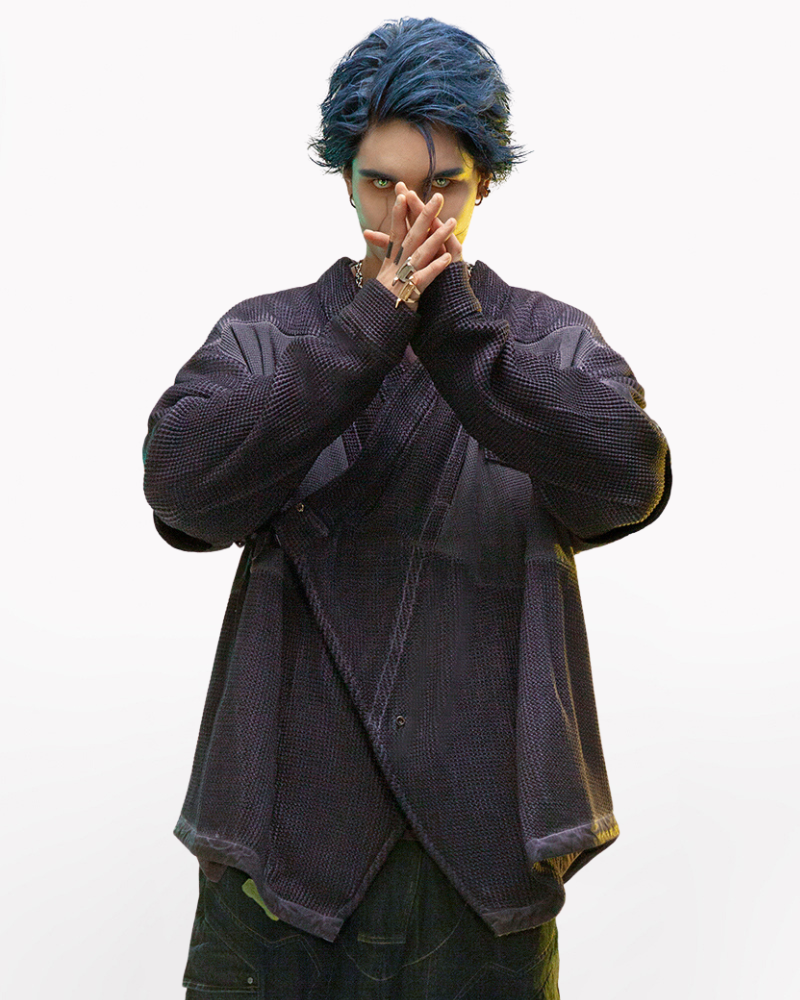XIPHEVIL Cyberpunk Outfits Matrix Survivor Ninja Kimono Jacket