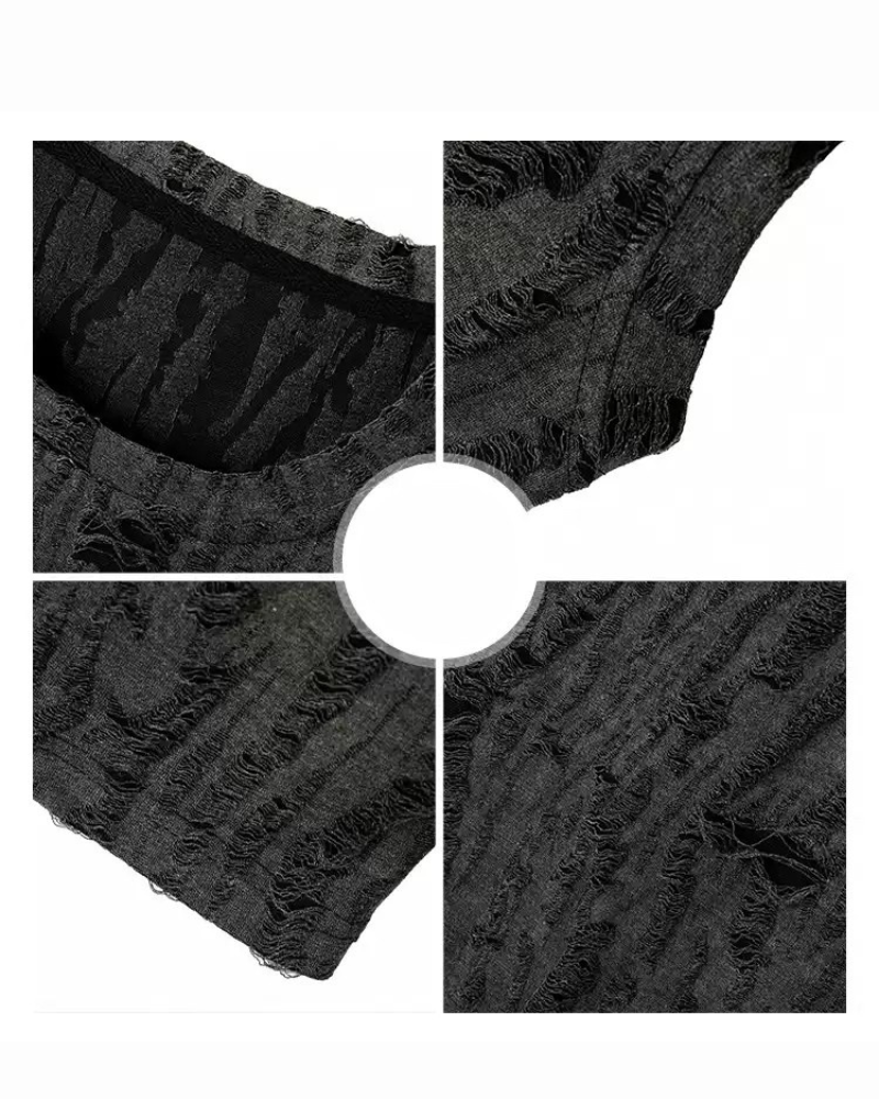 Men's Summer Hollow Hole Sleeveless T-Shirt & Shorts Set