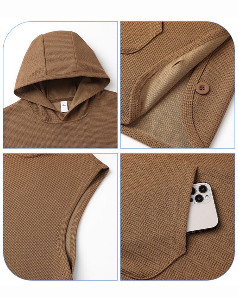 Men's Tank Top Sports Hooded Muscle Shirt