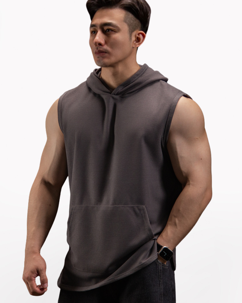 Men's Tank Top Sports Hooded Muscle Shirt