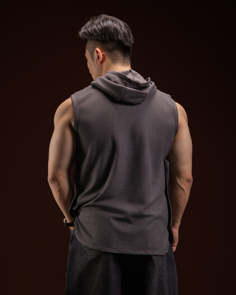 Men's Tank Top Sports Hooded Muscle Shirt