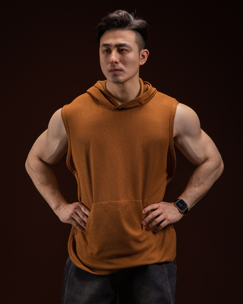 Men's Tank Top Sports Hooded Muscle Shirt