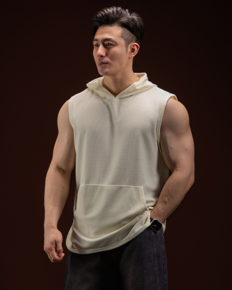 Men's Tank Top Sports Hooded Muscle Shirt