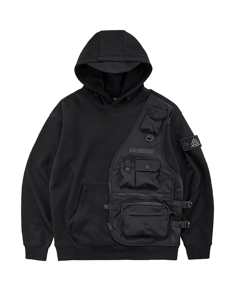 Techwear Fake Two Vest Tactical Hoodie